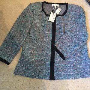 St. John tweed zip up jacket